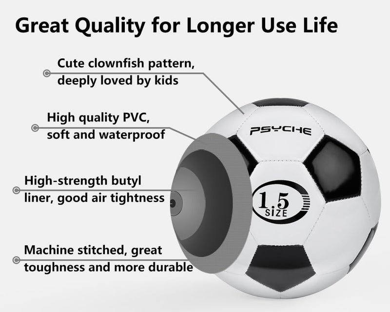 Wisdom Leaves Mini Soccer Ball for Kids/Toddlers,Small Soccer Balls Size 1.5,Baby Toy Balls for Indoor and Outdoor Play Games,Soft and Lightweightï¼ˆ160gï¼‰ - Image 4
